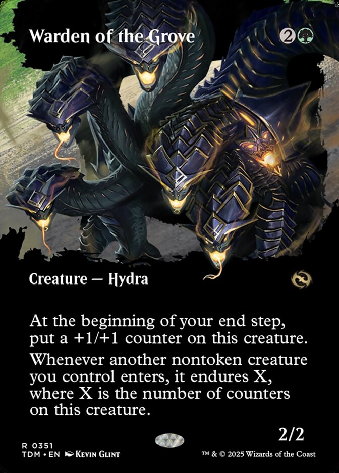 [Foil] TDM 351 Warden of the Grove (0351 - Borderless) R
