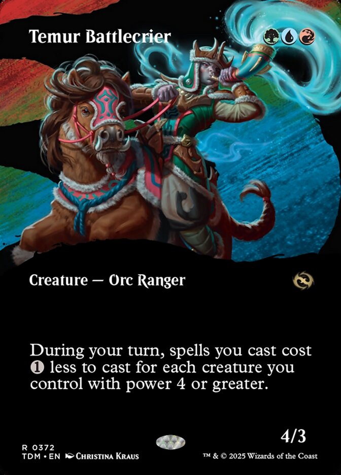 [Foil] TDM 372 Temur Battlecrier (0372 - Borderless) R