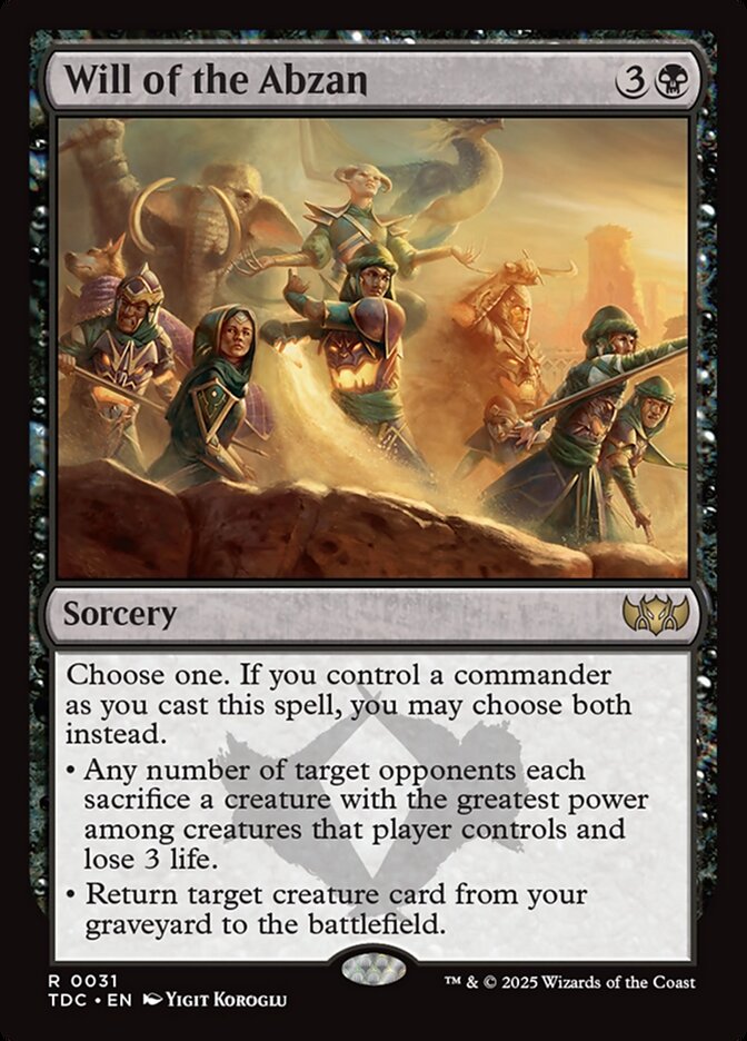 TDC 031 Will of the Abzan R