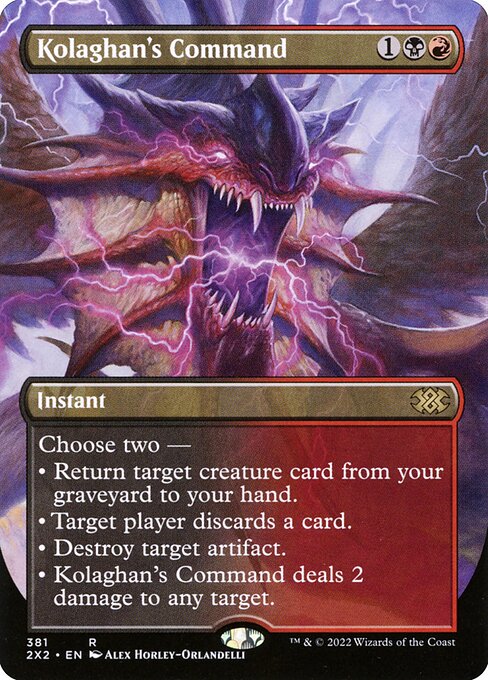 [Foil] 2X2 381 Kolaghan's Command (Borderless) R