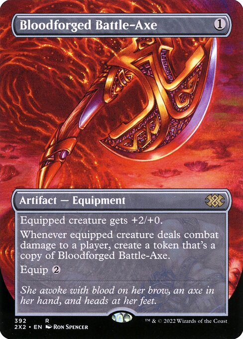 [Foil] 2X2 392 Bloodforged Battle-Axe (Borderless) R