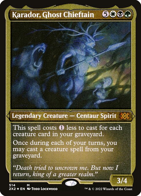 [Foil Etched] 2X2 514 Karador, Ghost Chieftain (Foil Etched) M