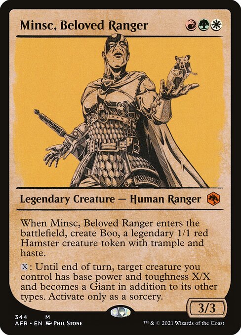 [Foil] AFR 344 Minsc, Beloved Ranger (Showcase) M
