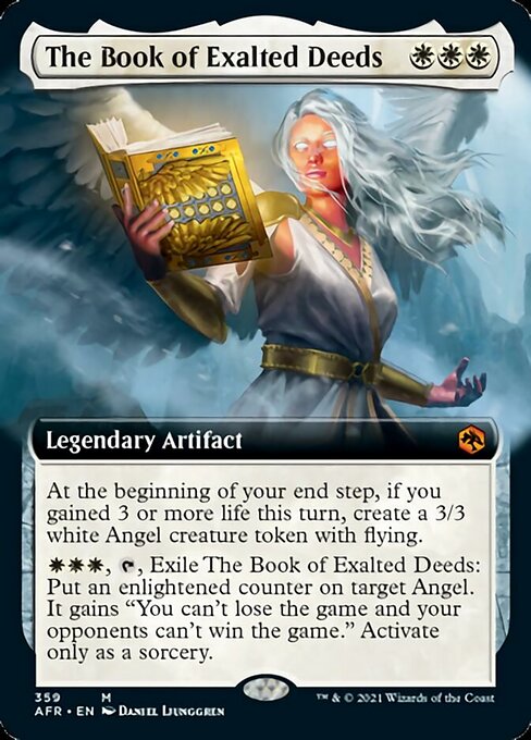 [Foil] AFR 359 The Book of Exalted Deeds (Extended Art) M