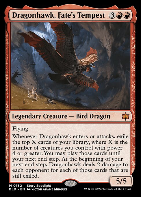 [Foil] BLB 132 Dragonhawk, Fate's Tempest M