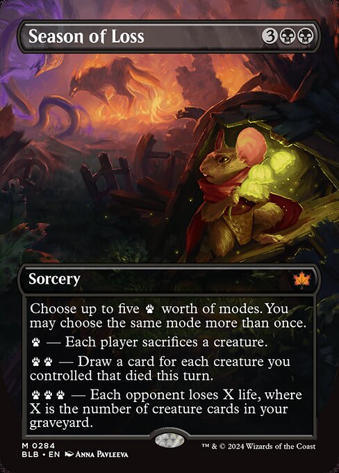 [Foil] BLB 284 Season of Loss (0284 - Borderless) M