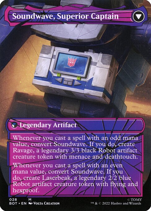 BOT 028 Soundwave, Sonic Spy (Shattered Glass) M