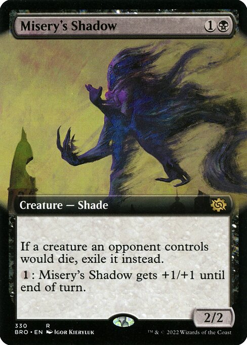 [Foil] BRO 330 Misery's Shadow (Extended Art) R