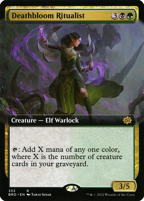 [Foil] BRO 353 Deathbloom Ritualist (Extended Art) R