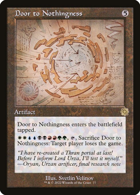 [Foil] BRR 077 Door to Nothingness (Schematic Art) R