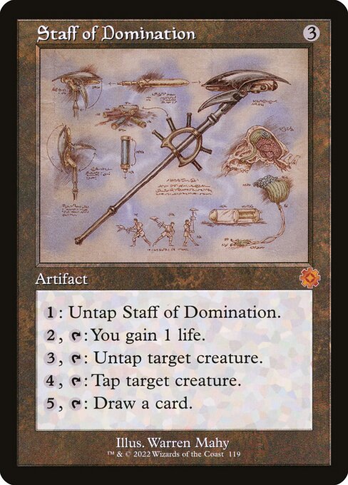 [Foil] BRR 119 Staff of Domination (Schematic Art) M