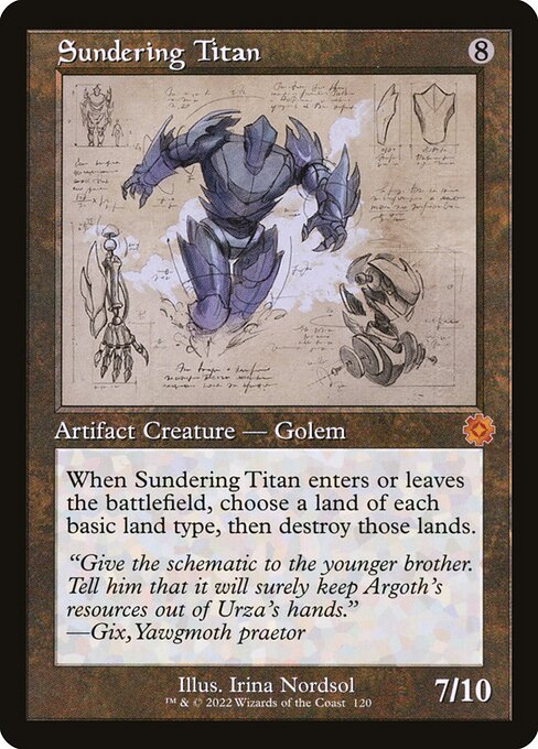 [Foil] BRR 120 Sundering Titan (Schematic Art) M