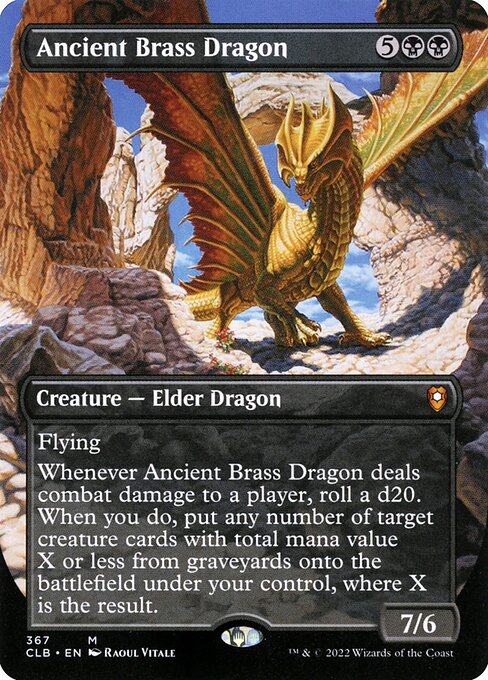 [Foil] CLB 367 Ancient Brass Dragon (Borderless) M