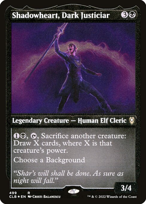 [Foil Etched] CLB 499 Shadowheart, Dark Justiciar (Foil Etched) R