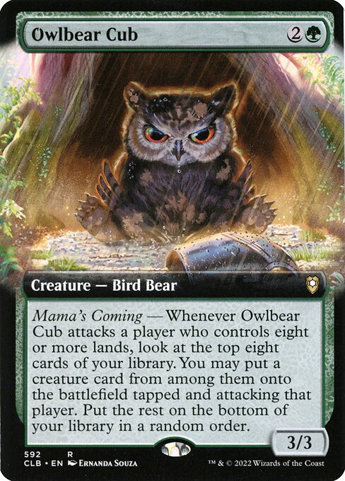 [Foil] CLB 592 Owlbear Cub (Extended Art) R