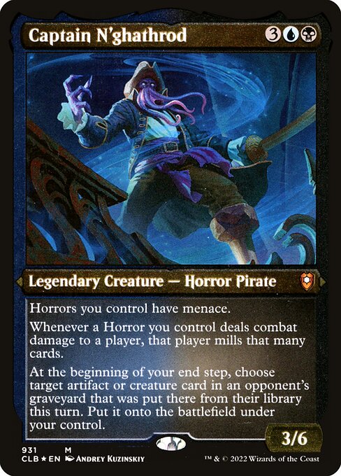 [Foil Etched] CLB 931 Captain N'Ghathrod (Foil Etched - Display Commander - Not Tournament Legal) M