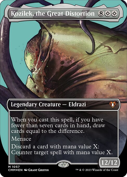 [Foil] CMM 1057 Kozilek, the Great Distortion (Textured Foil Borderless) M