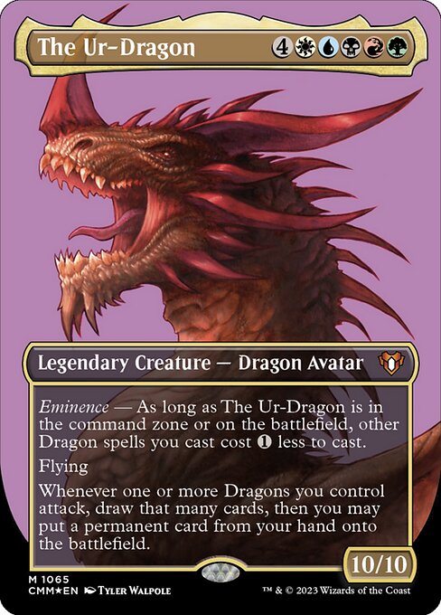 [Foil] CMM 1065 The Ur-Dragon (Textured Foil Borderless) M