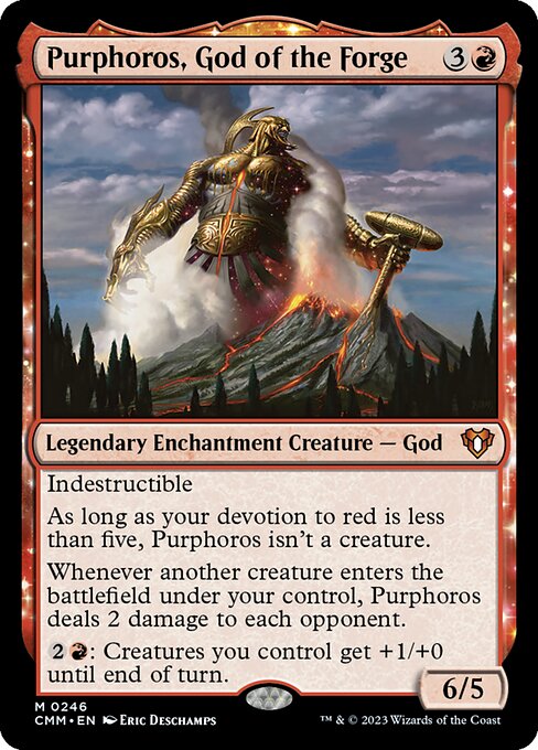 [Foil] CMM 246 Purphoros, God of the Forge M