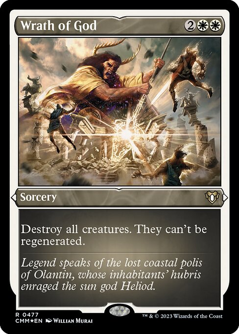 [Foil Etched] CMM 477 Wrath of God (Foil Etched) R