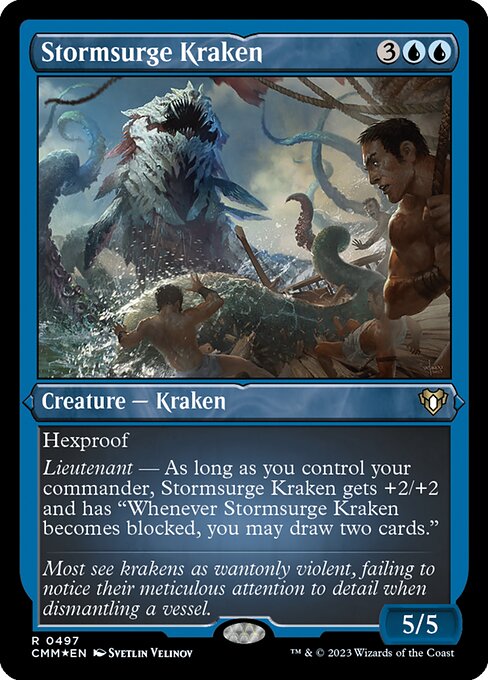 [Foil Etched] CMM 497 Stormsurge Kraken (Foil Etched) R