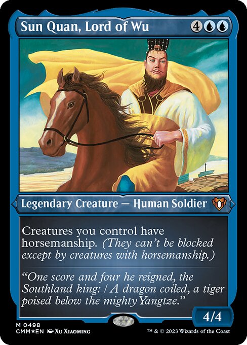 [Foil Etched] CMM 498 Sun Quan, Lord of Wu (Foil Etched) M