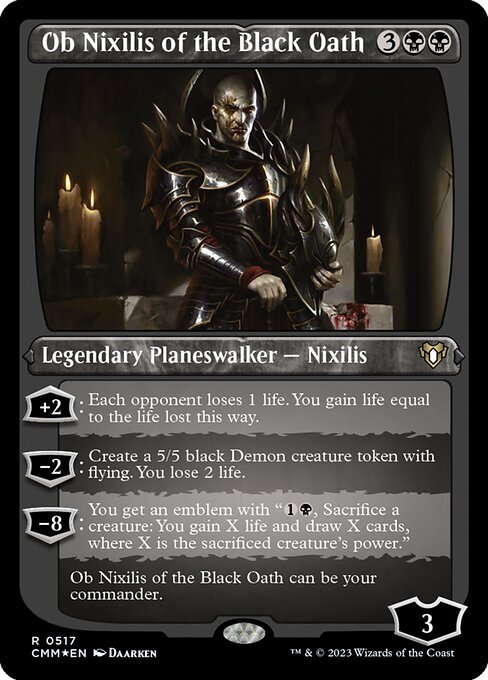 [Foil Etched] CMM 517 Ob Nixilis of the Black Oath (Foil Etched) R