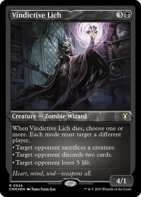[Foil Etched] CMM 525 Vindictive Lich (Foil Etched) R