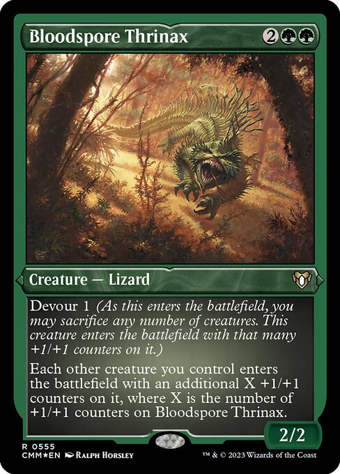 [Foil Etched] CMM 555 Bloodspore Thrinax (Foil Etched) R
