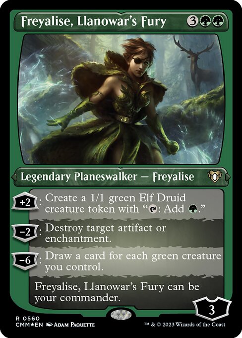 [Foil Etched] CMM 560 Freyalise, Llanowar's Fury (Foil Etched) R