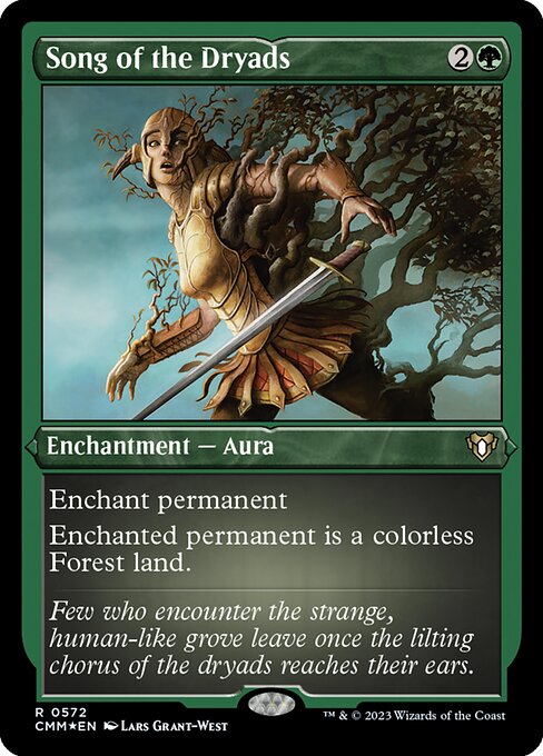 [Foil Etched] CMM 572 Song of the Dryads (Foil Etched) R