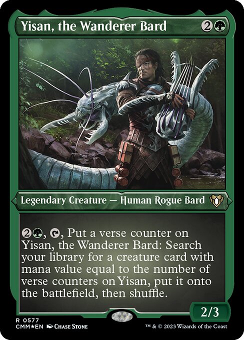 [Foil Etched] CMM 577 Yisan, the Wanderer Bard (Foil Etched) R