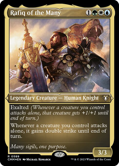 [Foil Etched] CMM 589 Rafiq of the Many (Foil Etched) R