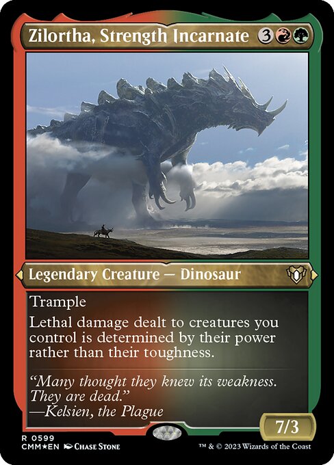 [Foil Etched] CMM 599 Zilortha, Strength Incarnate (Foil Etched) R