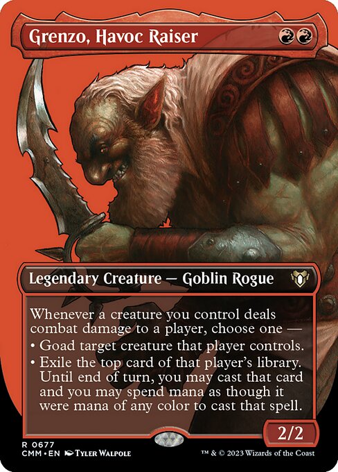 [Foil] CMM 677 Grenzo, Havoc Raiser (Borderless) R