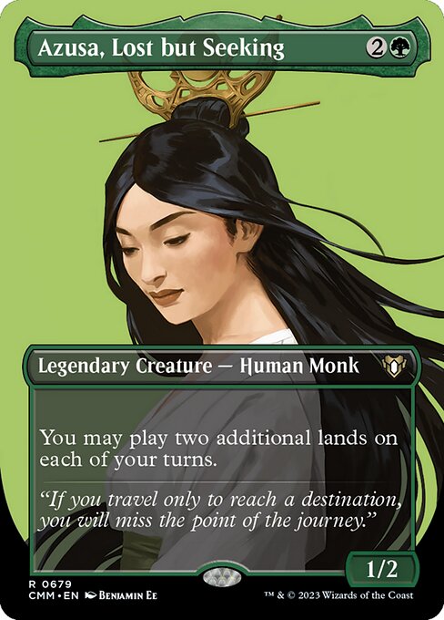 [Foil] CMM 679 Azusa, Lost but Seeking (Borderless) R