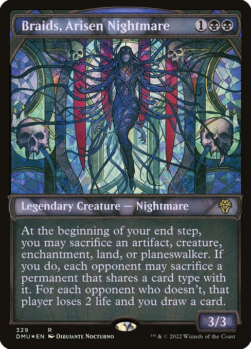 [Textured Foil]DMU 329 Braids, Arisen Nightmare (Textured Foil Showcase) R