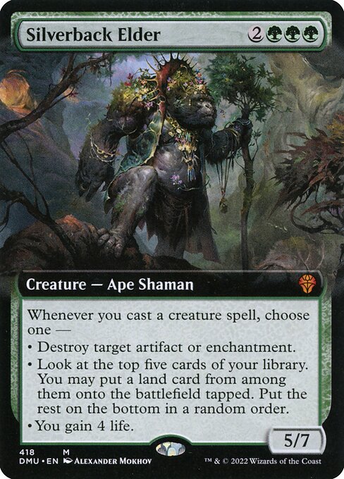 [Foil] DMU 418 Silverback Elder (Extended Art) M