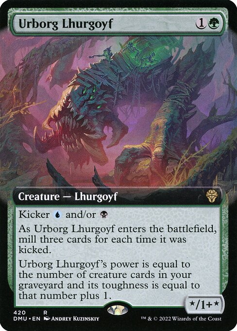 [Foil] DMU 420 Urborg Lhurgoyf (Extended Art) R