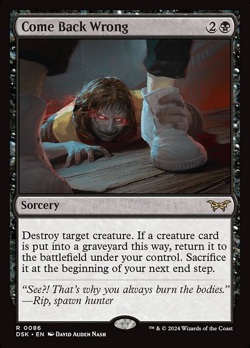 [Foil] DSK 086 Come Back Wrong (0086) R