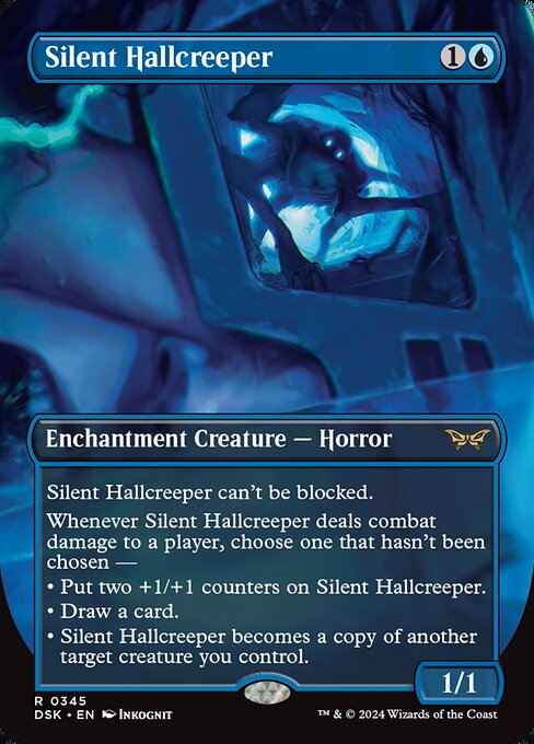 [Foil] DSK 345 Silent Hallcreeper (0345 - Borderless Mirror Monster) R