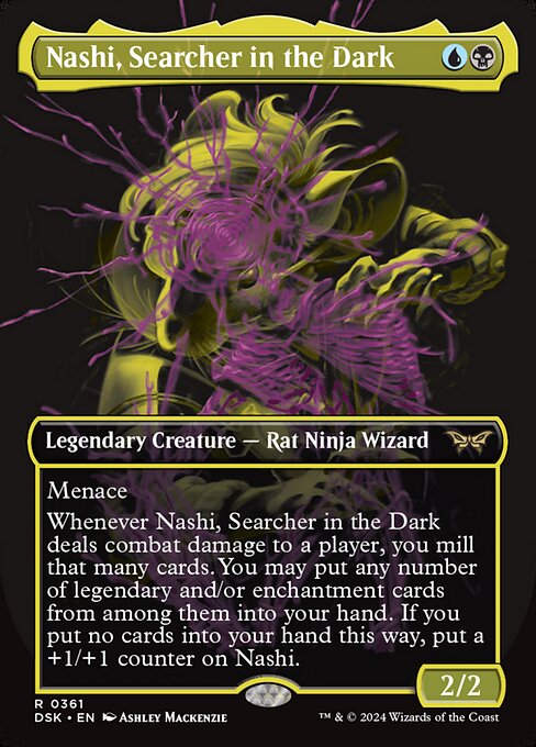[Foil] DSK 361 Nashi, Searcher in the Dark (0361 - Borderless Double Exposure) R