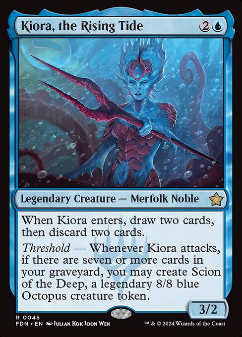 [Foil] FDN 045 Kiora, the Rising Tide R