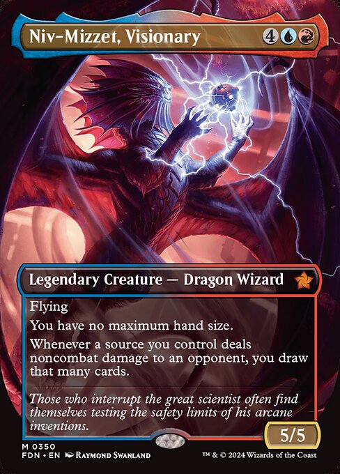 [Foil] FDN 350 Niv-Mizzet, Visionary (0350 - Borderless) M