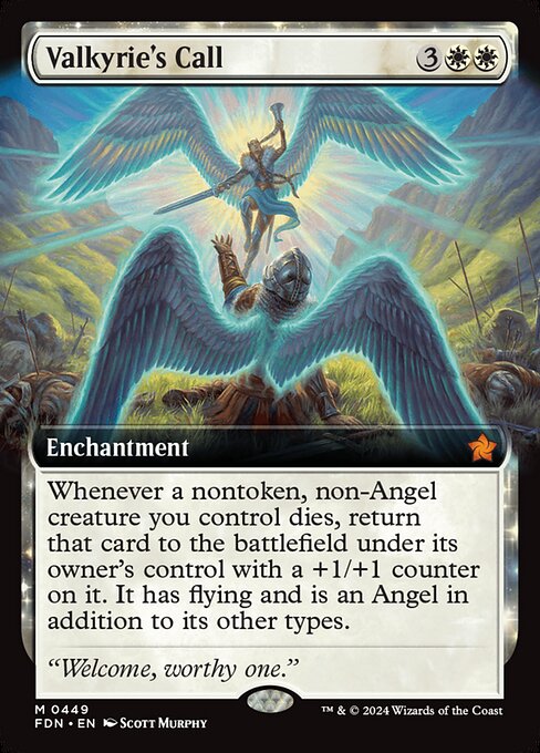 [Foil] FDN 449 Valkyrie's Call (0449 - Extended Art) M