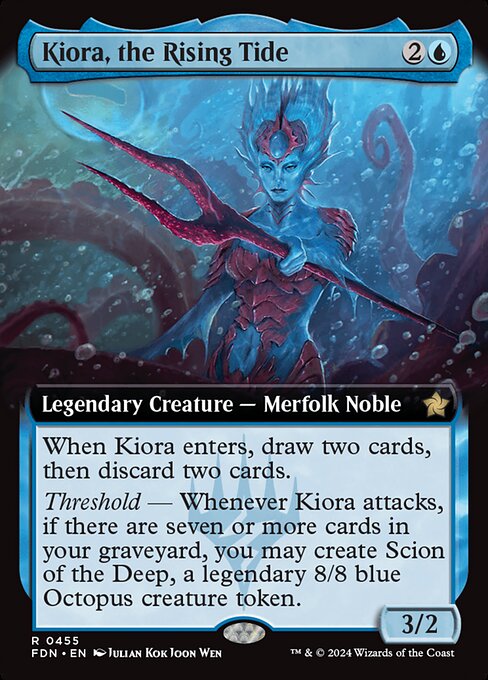 FDN 455 Kiora, the Rising Tide (0455 - Extended Art) R