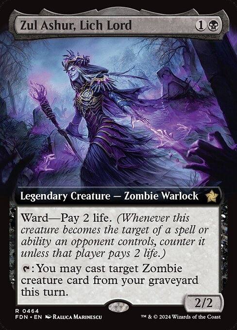 FDN 464 Zul Ashur, Lich Lord (0464 - Extended Art) R