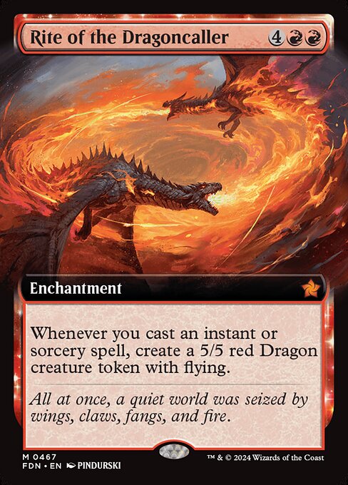 [Foil] FDN 467 Rite of the Dragoncaller (0467 - Extended Art) M