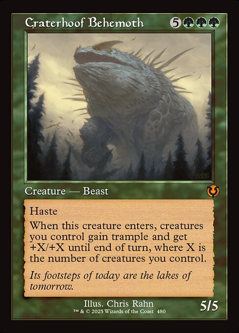 [Foil] INR 480 Craterhoof Behemoth (0480 - Retro Frame) M