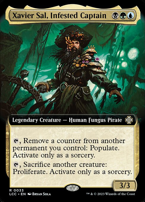[Foil] LCC 033 Xavier Sal, Infested Captain (0033 - Extended Art) R